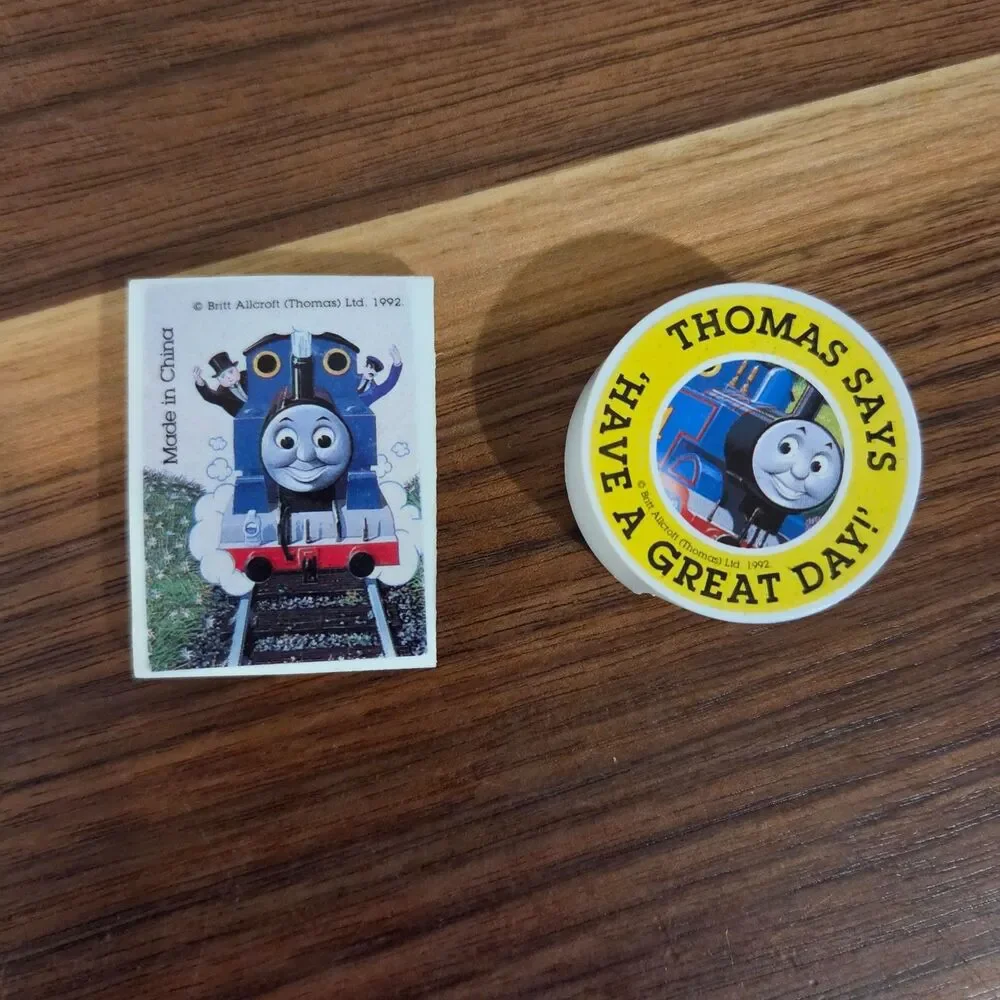 Vintage 1992 Thomas Tank Engine Train Pencil Case Eraser Ruler Pencil Sharpener